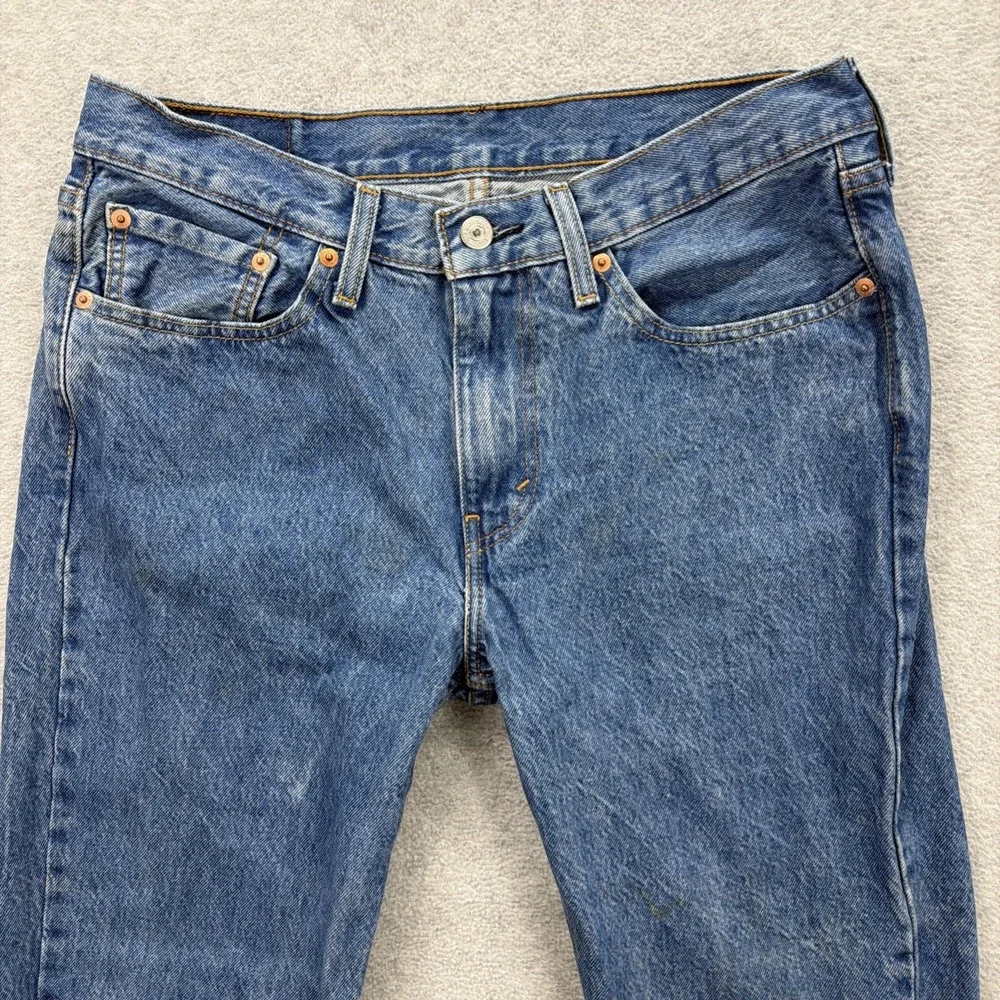 Levis 514 Jeans Men‎ 32x32 Blue Denim Pants Straight American Distressed Grunge